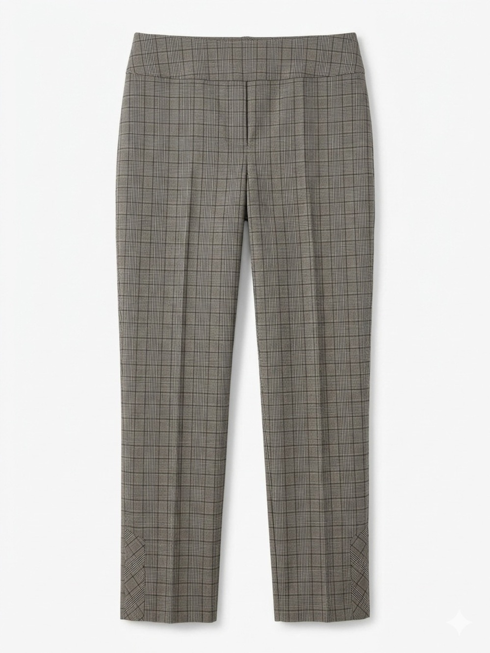 Elliott Lauren Stretch Pull On Slim Ankle Pants in Brown Plaid size 6